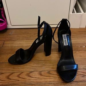 Steve Madden Black Strappy Block Heels